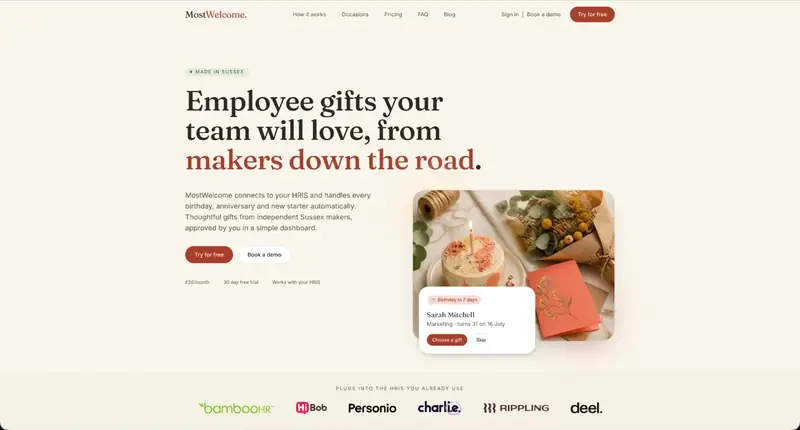 MostWelcome website