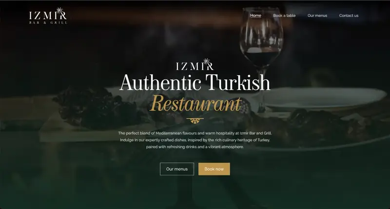 Izmir Bar & Grill website